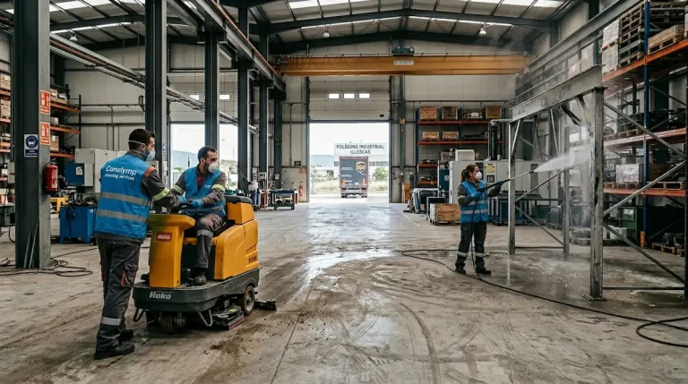 Limpieza de naves industriales en Illescas